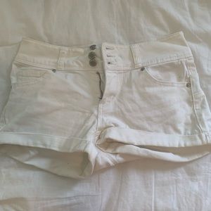 White Jean shorts